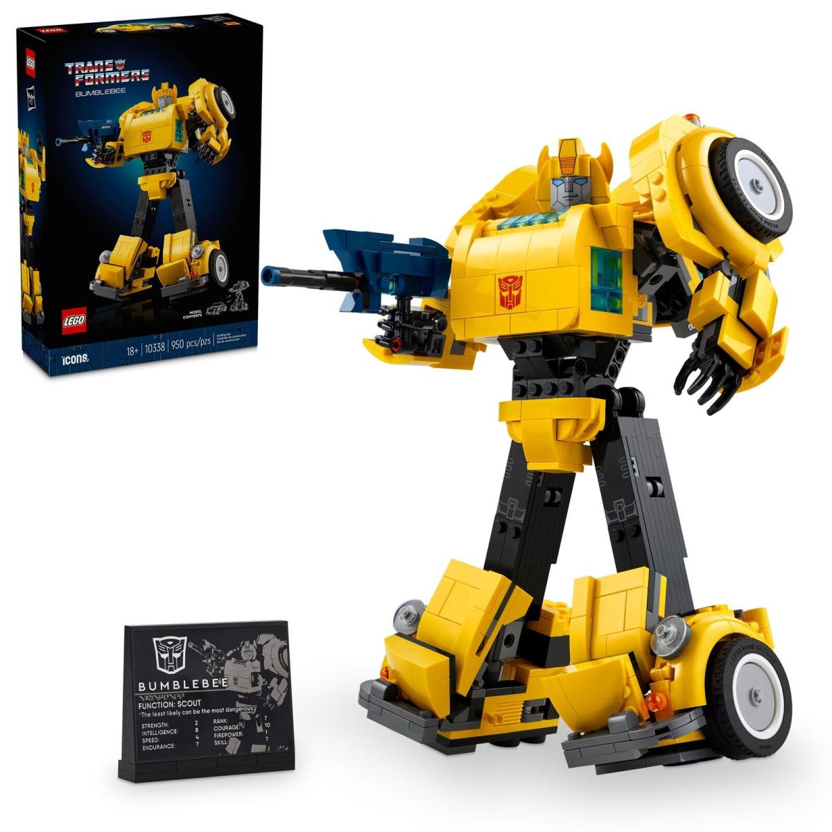 Lego Icons Transformers Bumblebee 10338 950 Pieces