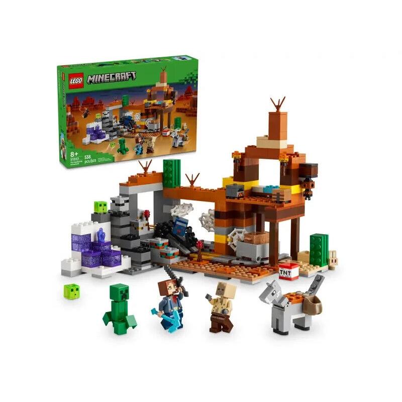 Lego The Badlands Mineshaft 21263 Minecraft Minifigure Building Set