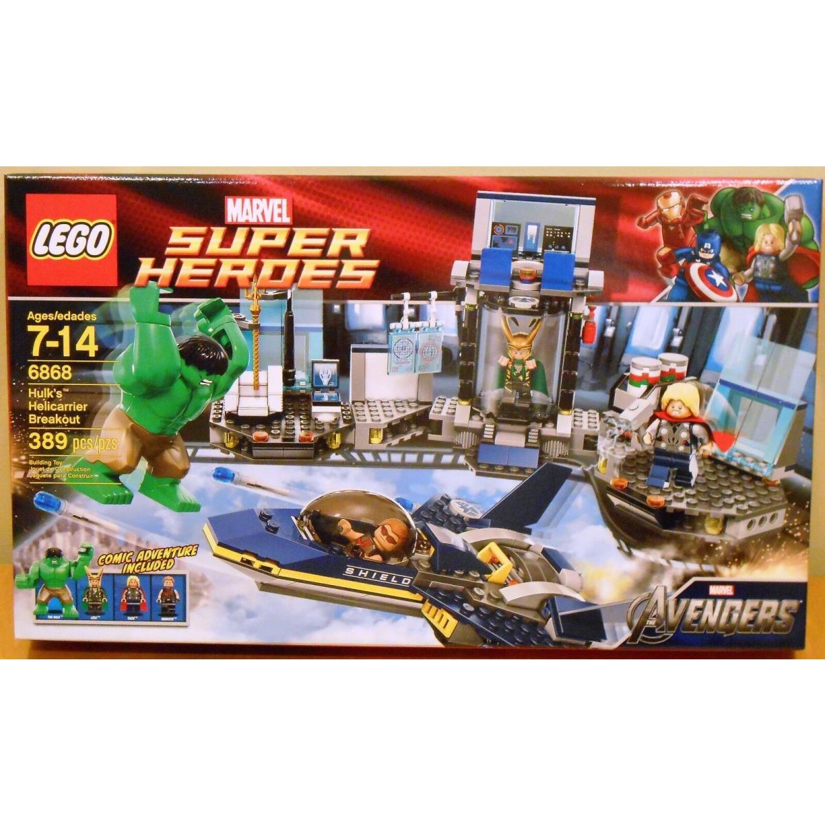 Lego Marvel 6868 Hulk`s Helicarrier Breakout Super Heroes Retired Set