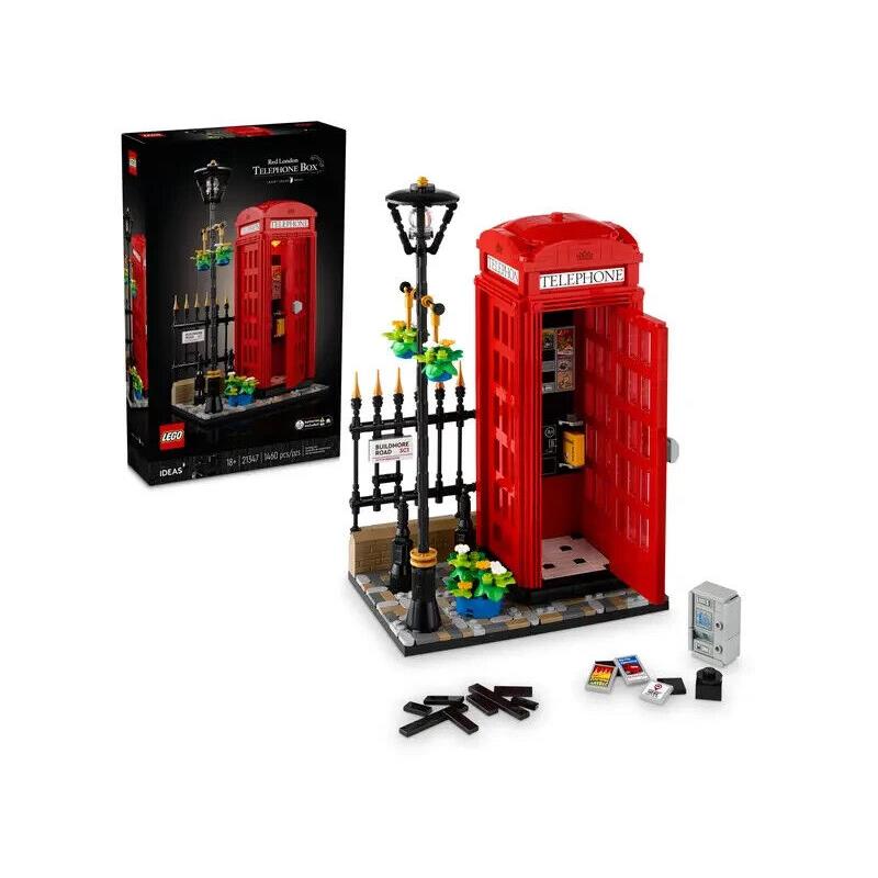 Lego Red London Telephone Box 21347 Lego Ideas Cuusoo Minifigure Building Set