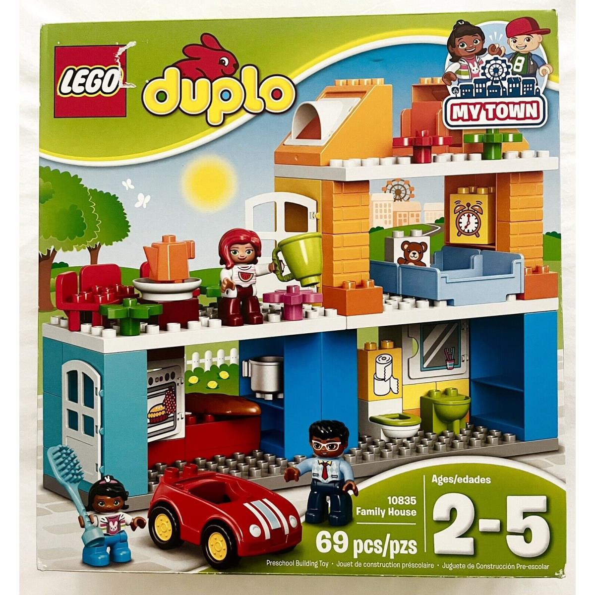 Lego Duplo My Town Family House 10835 w/ Mom Dad Child 2017 Retired