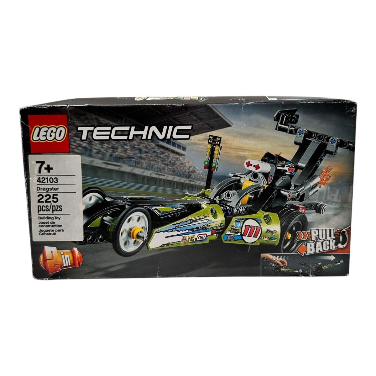 Lego Technic 42103 Dragster Pull-back Racing Building Set