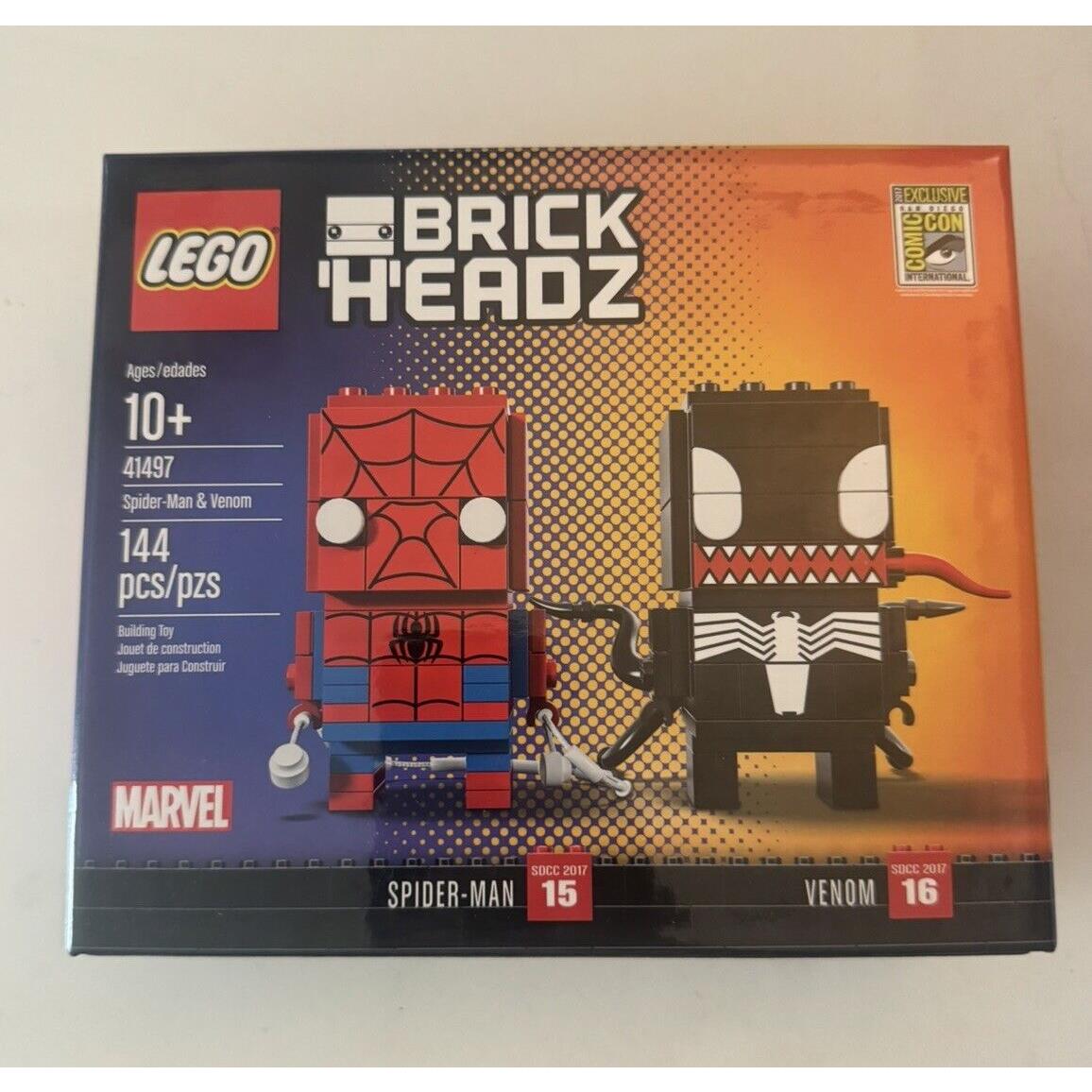 Lego 41497 Brickheadz Spider-man Venom 2017 Sdcc Comic Con Exclusive