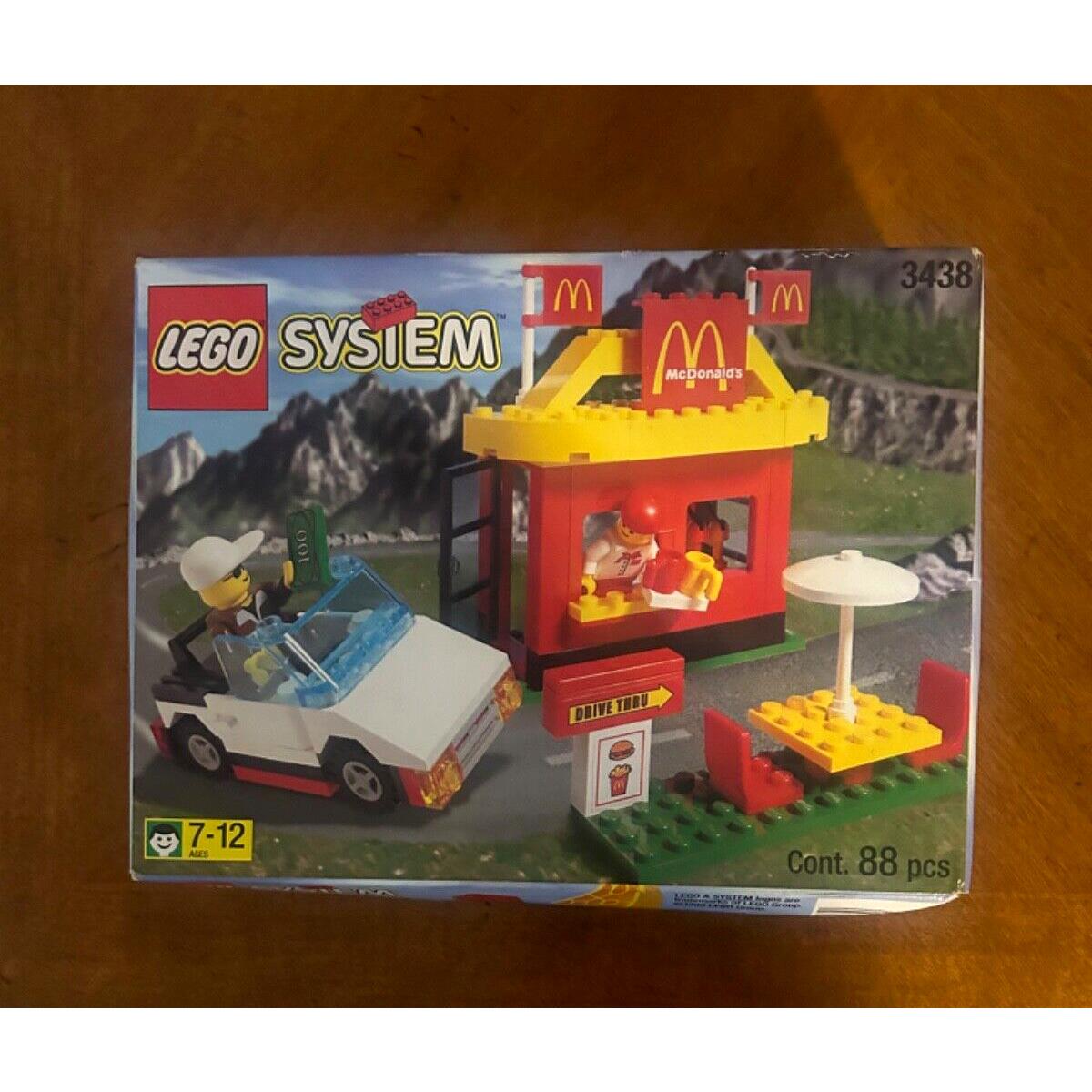 Lego 3438 Mcdonald`s Drive Thru Restaurant Promotional Town 1998 Set Nisb