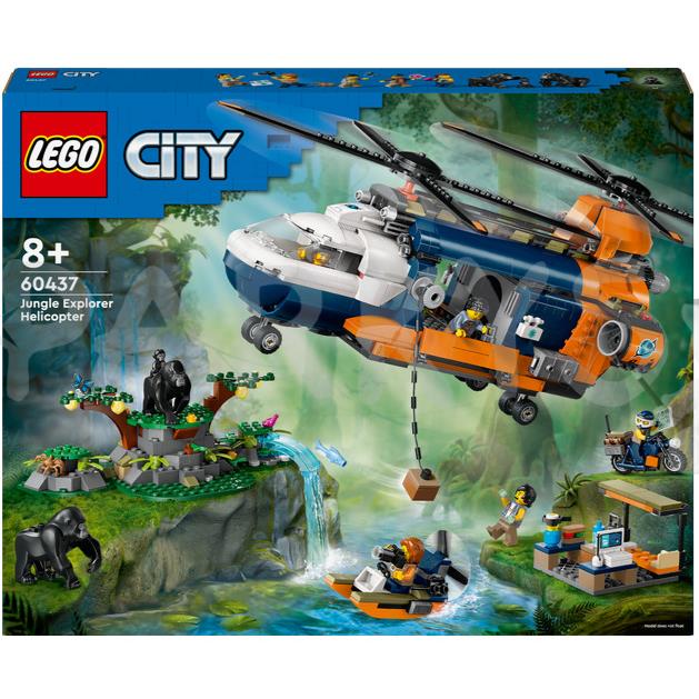 Lego City Jungle Explorer Helicopter at Base Camp 60437 Toy 881 Pcs