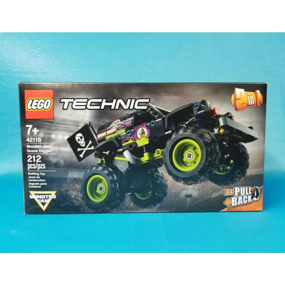 Lego Technic 42118 Monster Jam Grave Digger Truck Set Building Kit 2021 212 Pcs