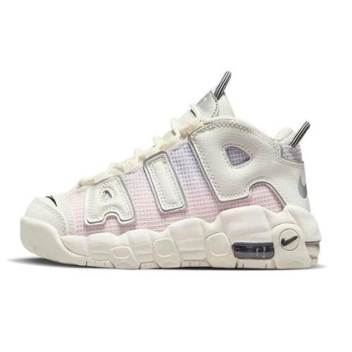 Little Kid`s Nike Air More Uptempo Sail/black-light Thistle DQ0515 100 - Sail/Black-Light Thistle