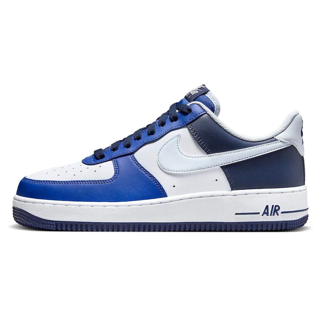 Men`s Nike Air Force 1 `07 LV8 White/football Grey-game Royal FQ8825 100 - White/Football Grey-Game Royal