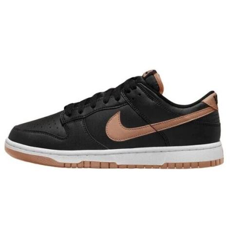 Men`s Nike Dunk Low Retro Black/amber Brown-black-white DV0831 004 - Black/Amber Brown-Black-White