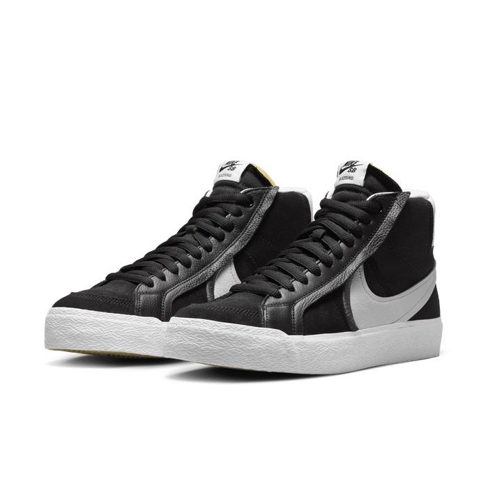 Nike SB Zoom Blazer Mid Premium Plus DR9144-001 Skateboard Shoes Men`s Black - Black