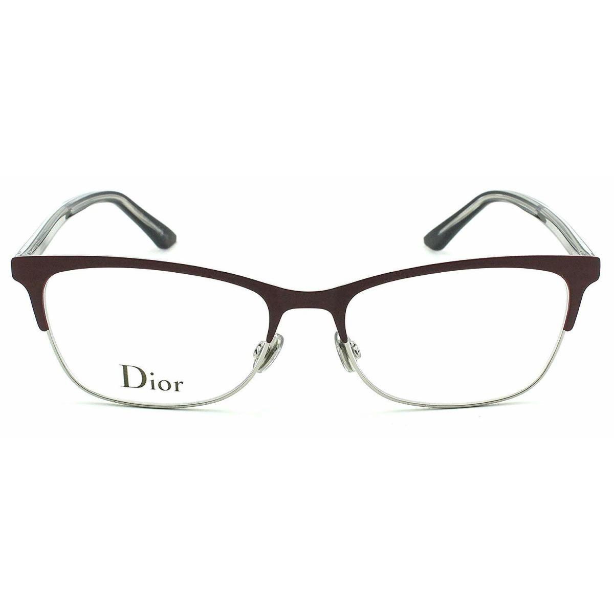 Christian Dior Montaigne No. 32 SF2 Matte Red Silver Eyeglasses Frame 56-16-145