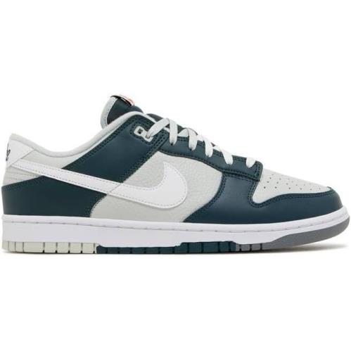 Men`s Nike Dunk Low Retro Prm Deep Jungle/white-light Silver FB8896 300 - Deep Jungle/White-Light Silver