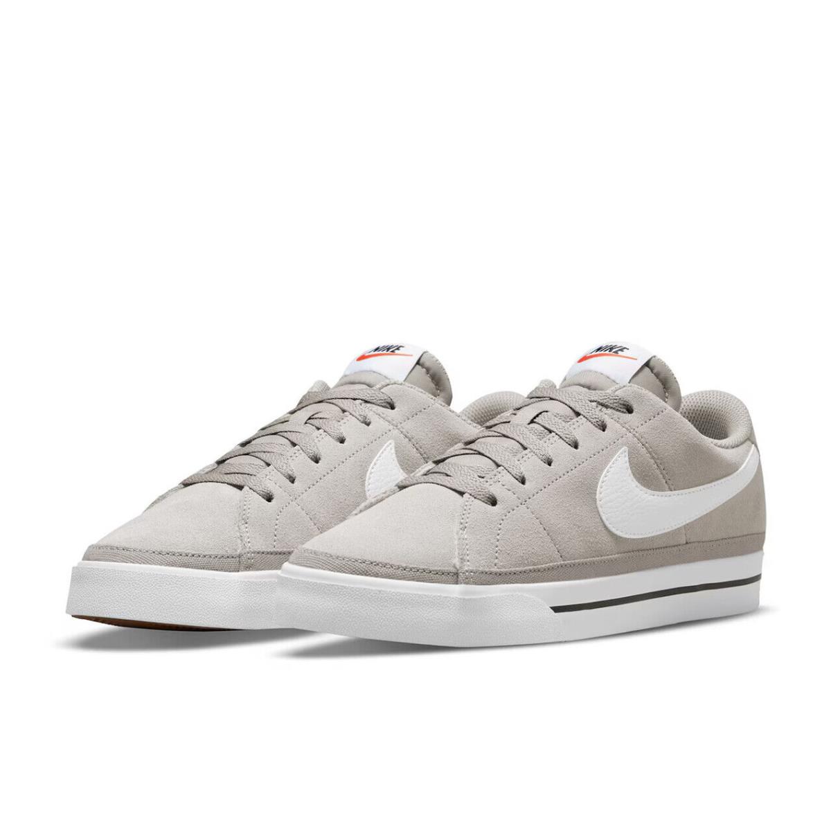 Mens Nike Court Legacy Grey Suede Sneaker Shoes - Gray