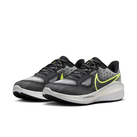 Nike Air Zoom Vomero 17 FB1309-001 Sneakers Men`s Black White Volt Running Shoes - Black