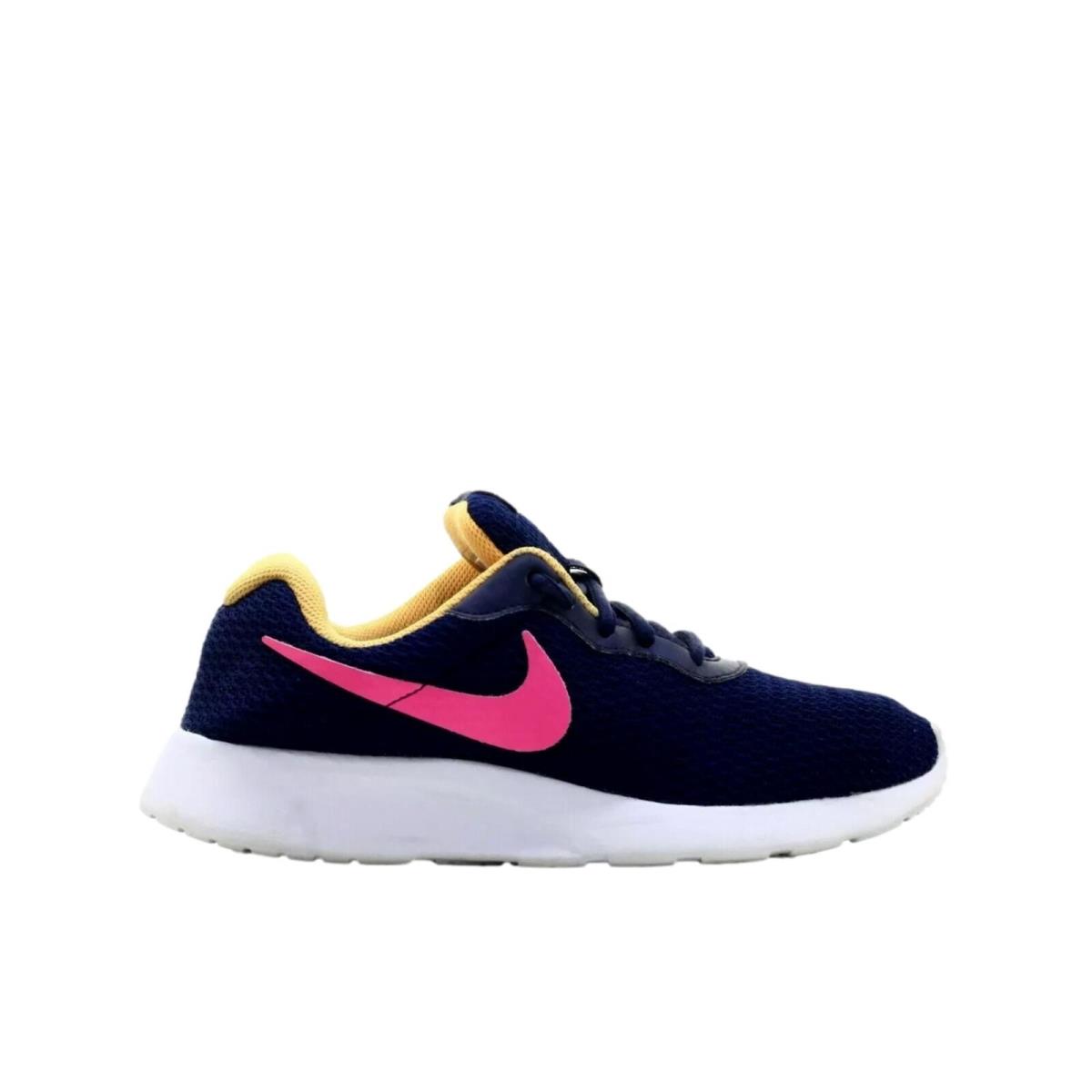 Nike Tanjun Midnight Navy/hyper Pink CK0001-400 Women`s Size 5.5 Medium - Multicolor