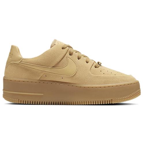 Nike Air Force 1 Sage Low Club Gold Womens-CT3432-700 SZ 9 - Brown