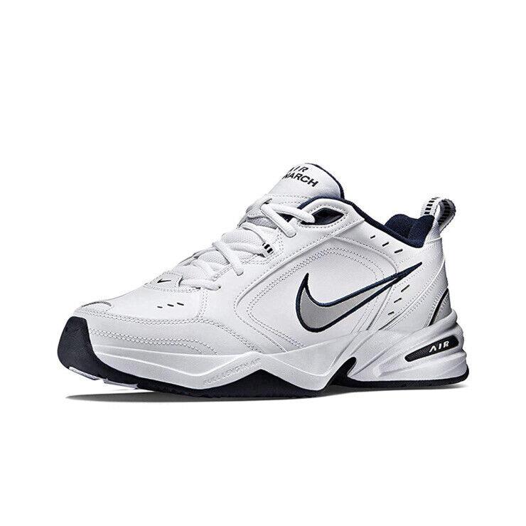 Nike Air Monarch IV Men s Athletic Sneaker Trainer 4E US 7 White/ Metallic Svr - White