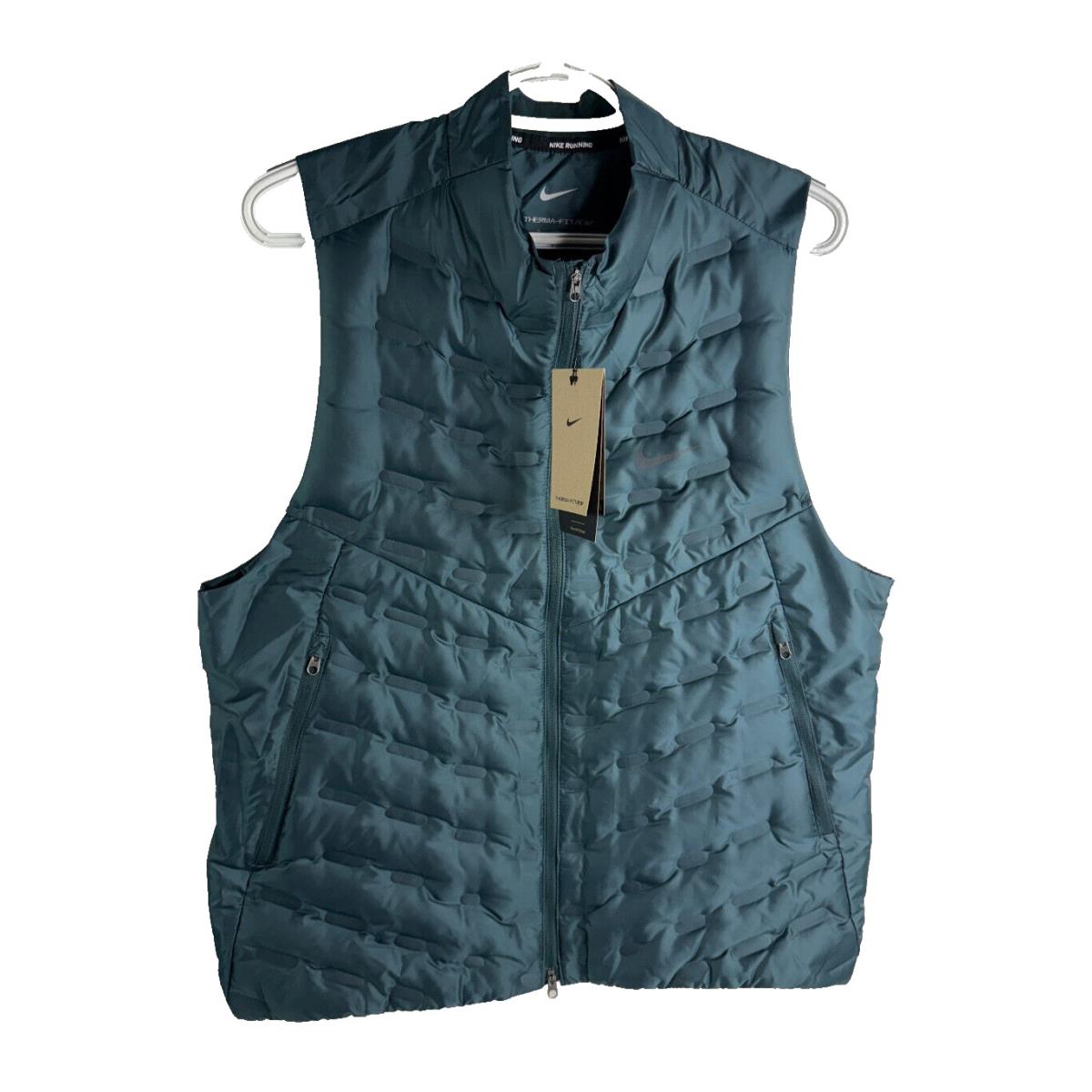 Nike Therma-fit Adv Repel Aeroloft Running Vest Green Men`s Size M FB7542-328