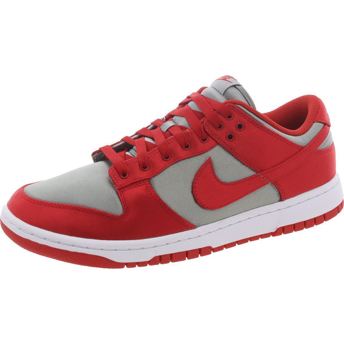 Nike Womens Dunk Low Ess Red Running Training Shoes 12 Medium B M Bhfo 7061 - Red/Grey