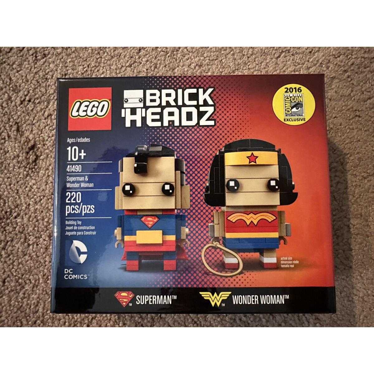 Lego 41490 - Sdcc 2016 - Brickheadz Superman Wonder Woman DC Comics