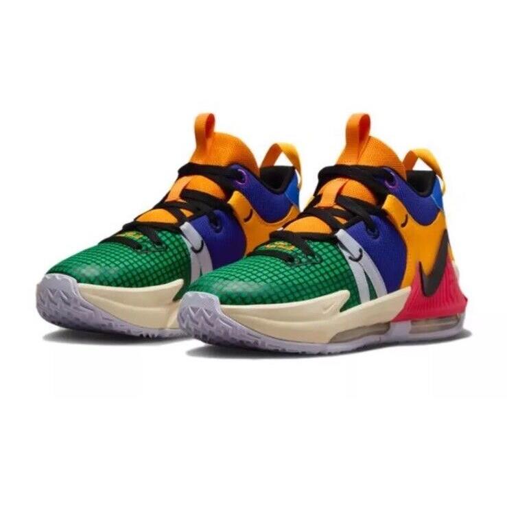 Nike Youth Lebron Witness 7 Mid Basketball Shoes Sz5Y Multi-color FQ8170-585 - Multicolor