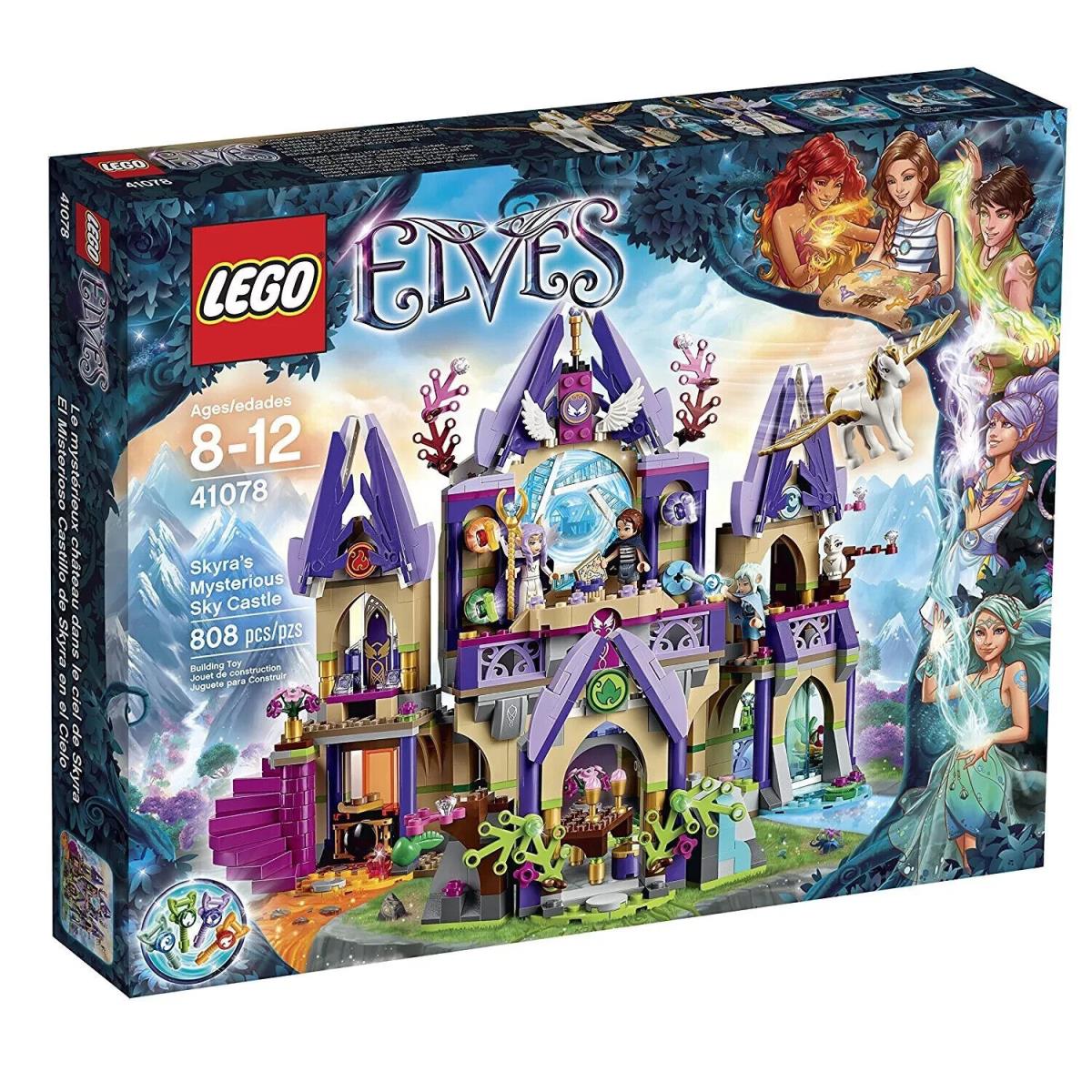 Lego Elves Skyra`s Mysterious Sky Castle 41078 Pegasus Naida Emily Box