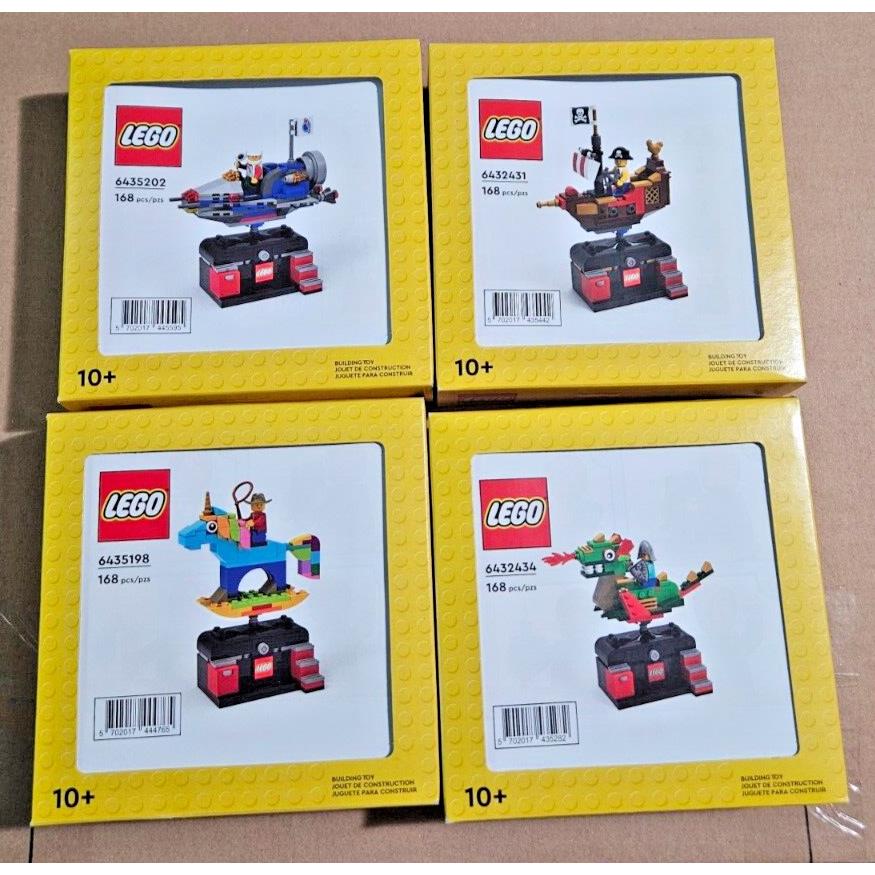 Lego Vip Adventure Rides Complete Set of 4: Space Dragon Fantasy Pirate