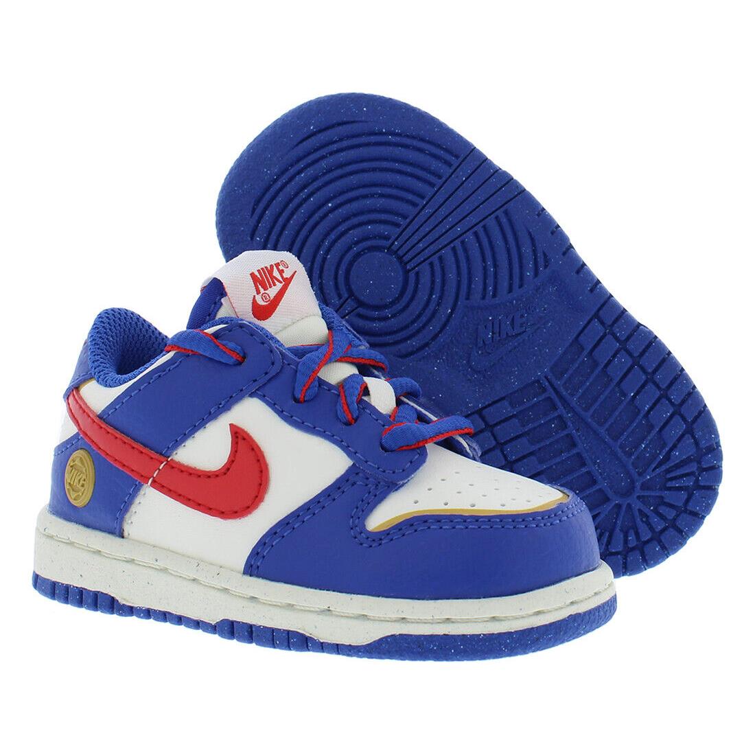 Nike Dunk Low Infant/toddler Shoes Size 5 Color: Game Royal/university Red/sail - Game Royal/University Red/Sail, Main: White