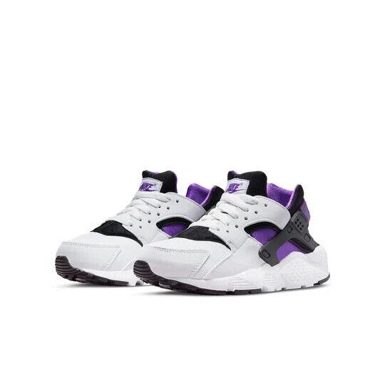 Nike Huarache Run (gs) 654275-117 Huarache Run GS 654275-117 Sneakers Kids US 6 White Purple Running Shoes - White Purple