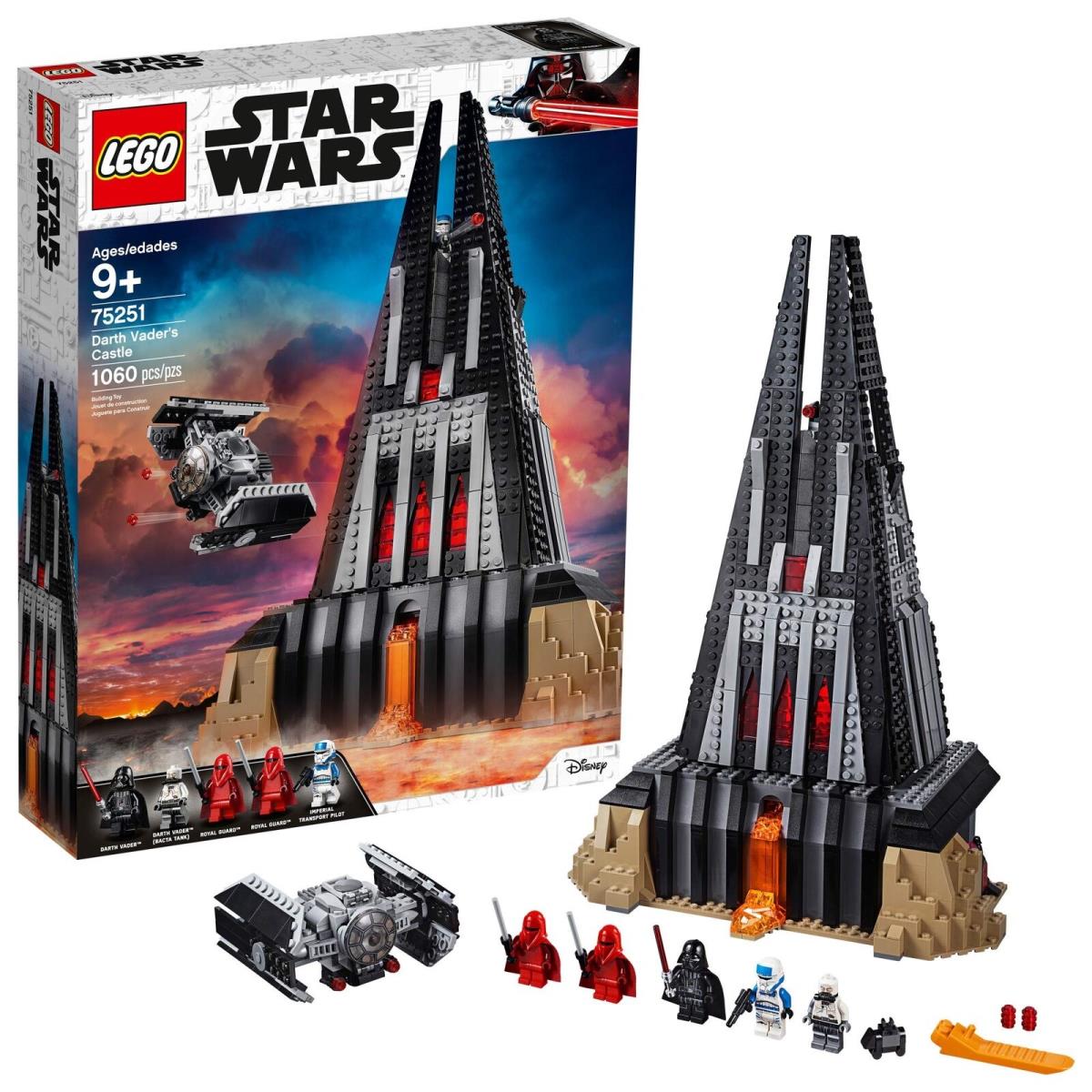 Lego Star Wars Darth Vader`s Castle 75251 Building Kit Includes Tie Fighter