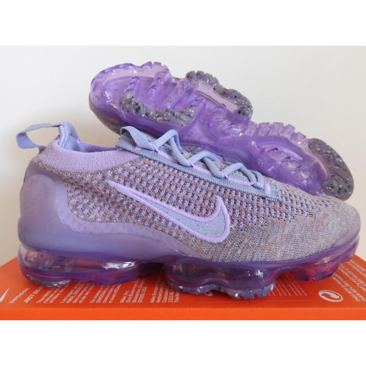 Wmns Nike Air Vapormax 2021 FK Flyknit Day TO Night Lilac SZ 6 DC9454-501 - Purple