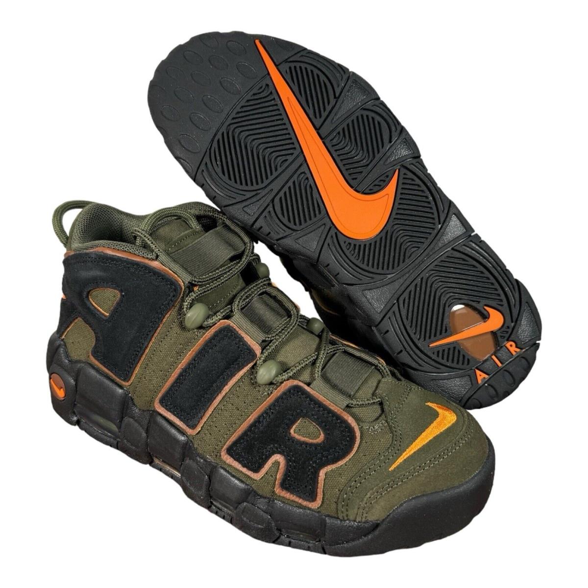 Nike Air More Uptempo 96 Cargo Khaki Cargo Khaki Alpha Orange DX2669 300 Size 9 - Khaki, Manufacturer: Cargo Khaki / Black Pecan