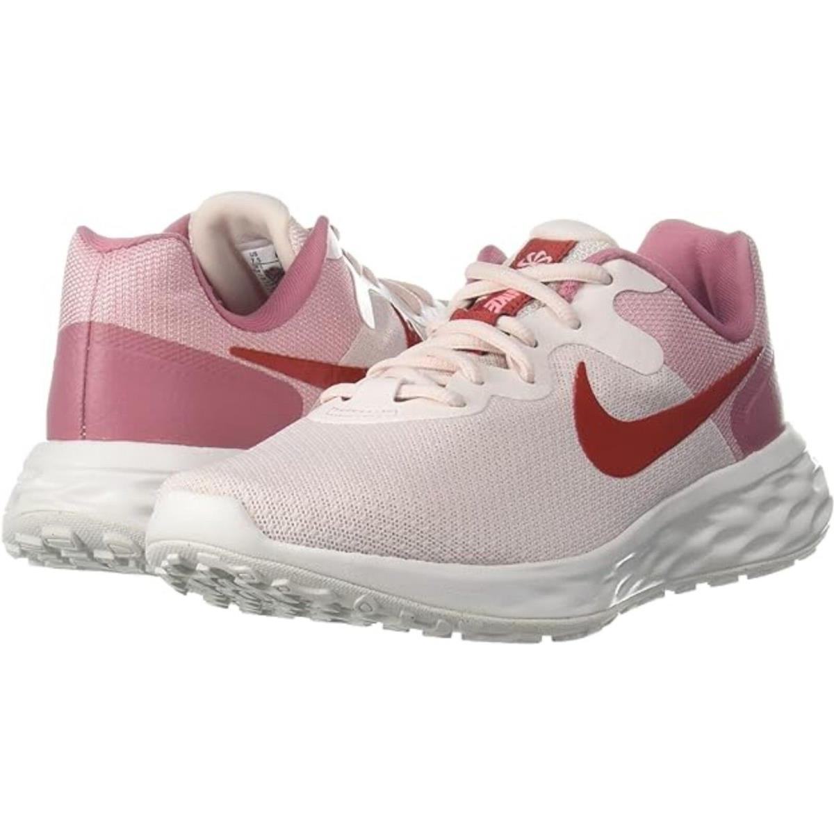 Nike Women`s Revolution 6 NN Shoes Light Soft Pink Cinnabar Desert Berry 6.5 - Pink