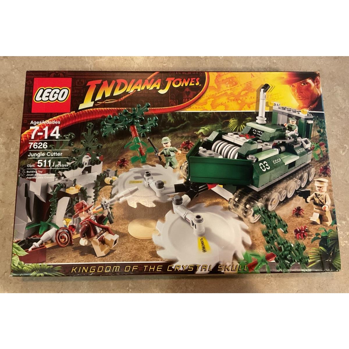 2008 Lego Indiana Jones 7626 Jungle Cutter In Dinged Box 16 Yrs Old