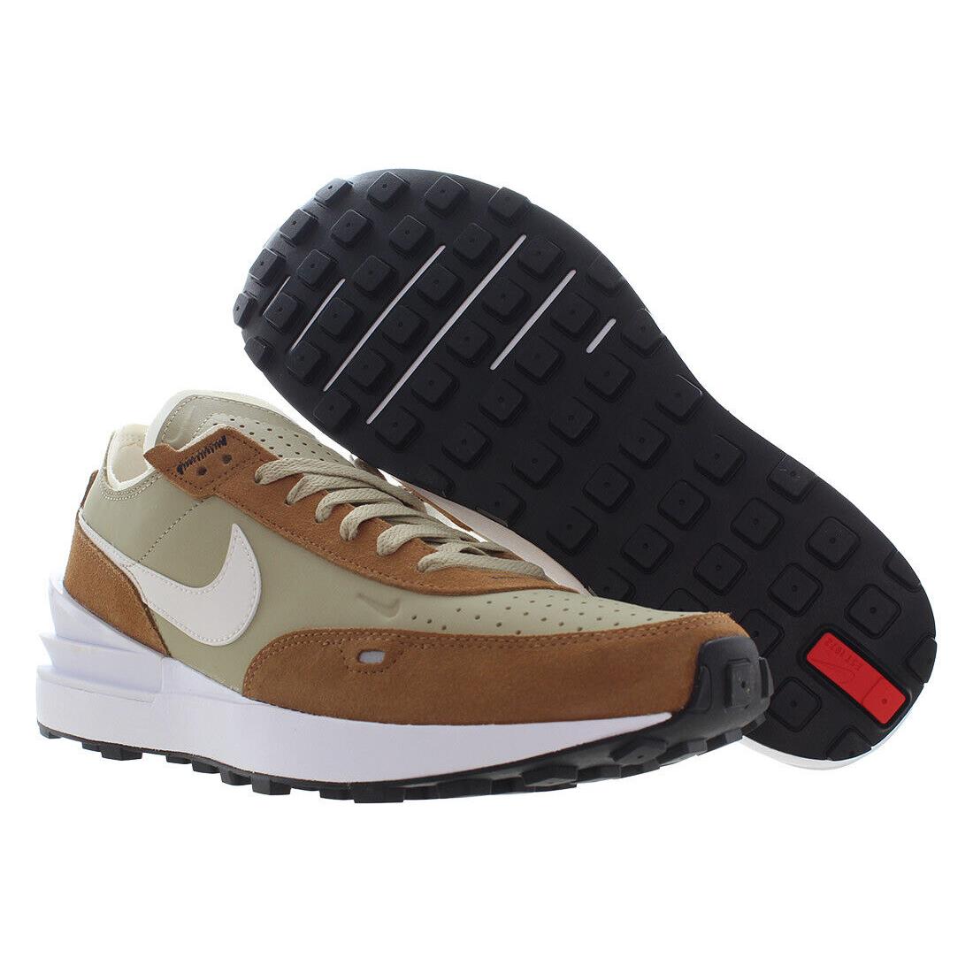 Nike Waffle One Leather Mens Shoes Size 10 Color: Limestone/limestone/ale Brown - Green, Main: Brown