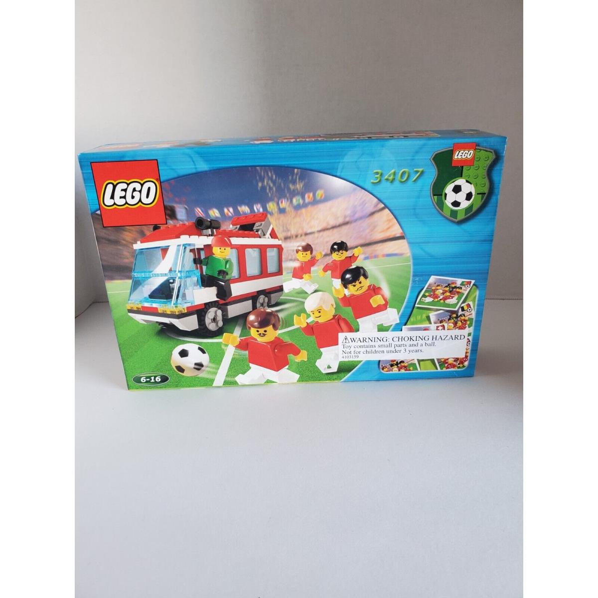 Lego 3407 Football Soccer Red Team Bus Transport Rare Htf