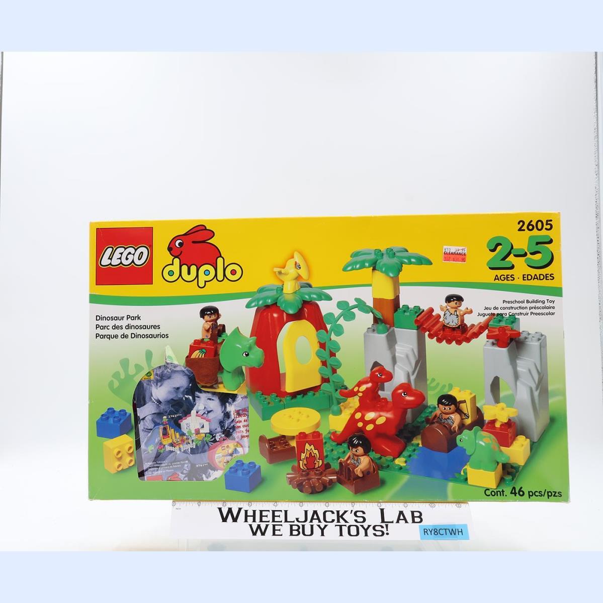 2605 Preschool Dinosaur Park 1997 Lego Duplo Misb 46 Pieces