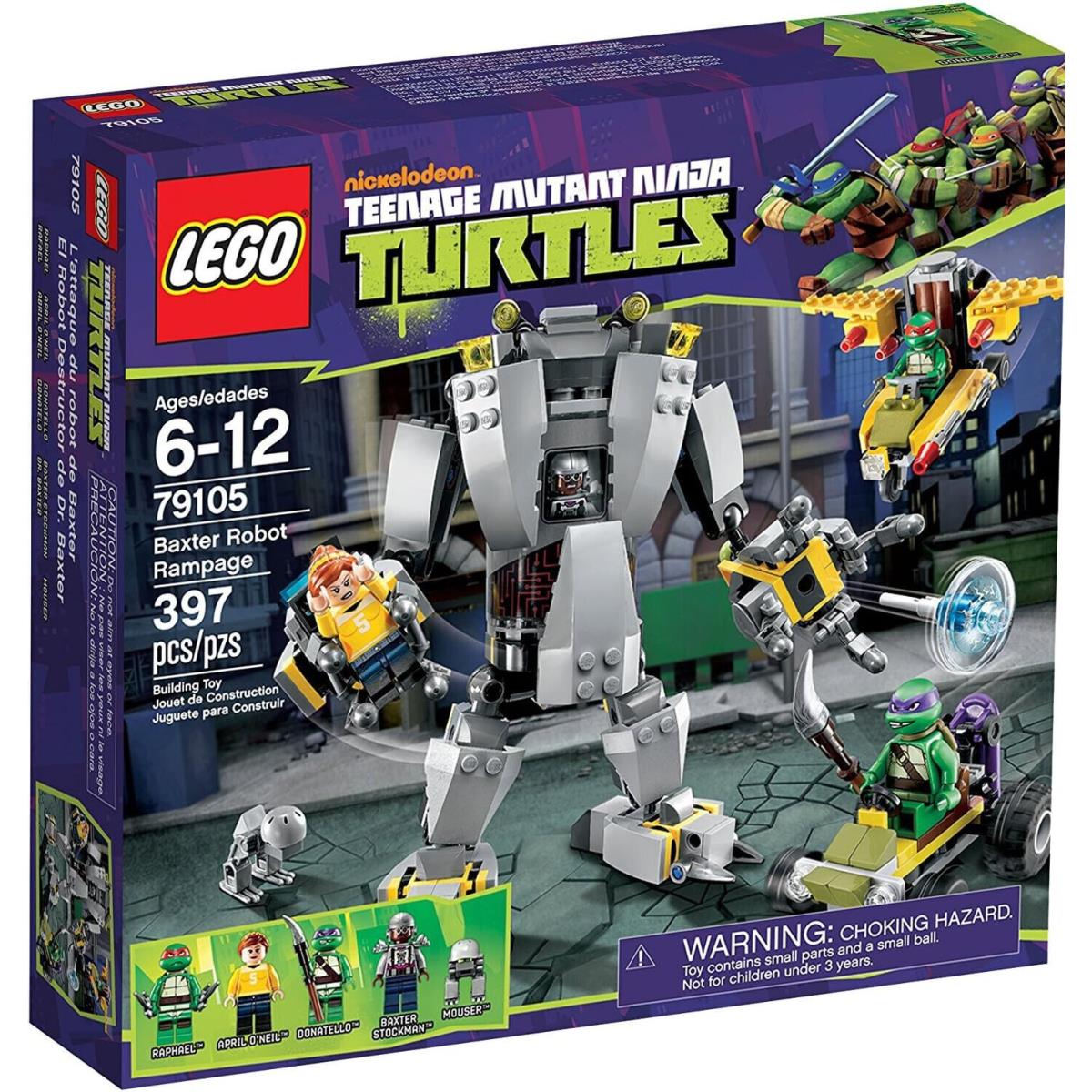 Lego Baxter Robot Rampage 79105 Teenage Mutant Ninja Turtles Building Set