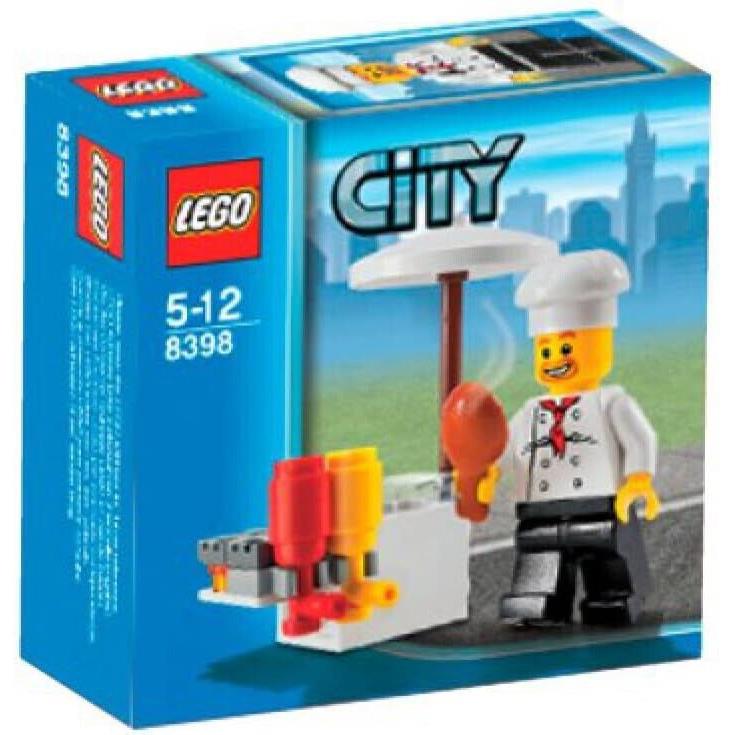 Lego Bbq Stand 8398 Town Minifigure Building Set