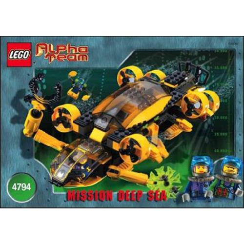 Lego Alpha Team Command Sub 4794 Alpha Team Minifigure Building Set