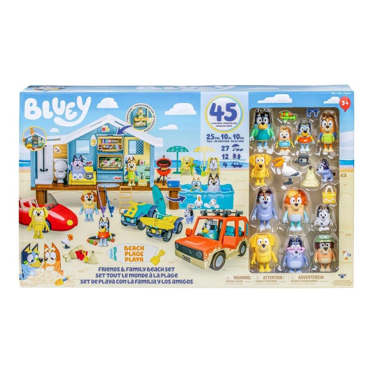 Bluey s Ultimate 45+ Piece Mega Set with Bluey Friends Family Beach Set