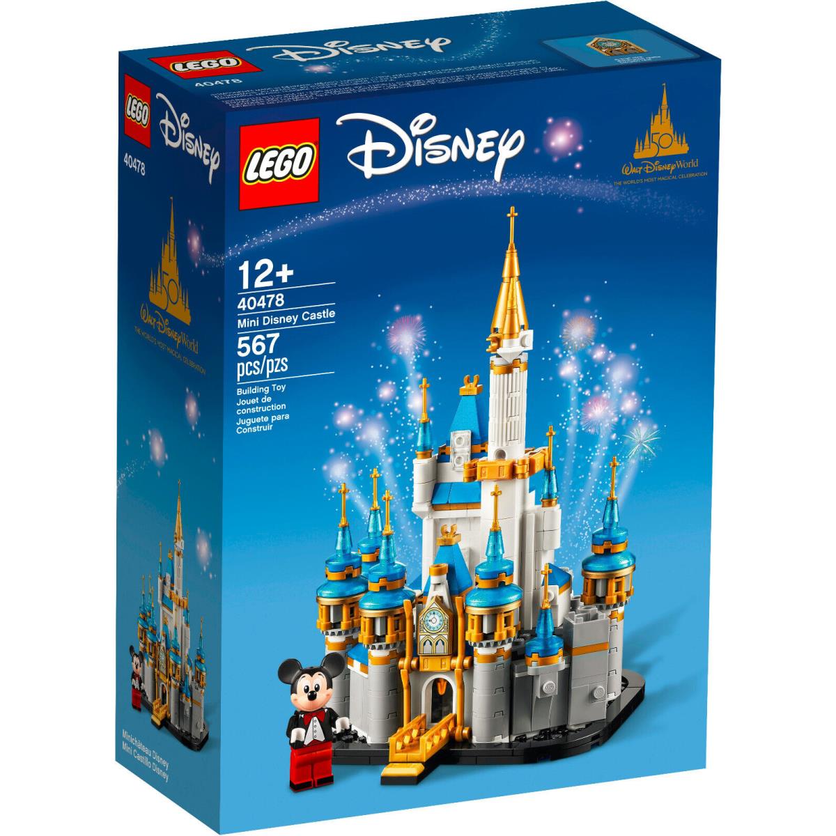 Lego 40478 Disney Mini Castle 50th Anniversary Walt Magical Kingdom Toy Set