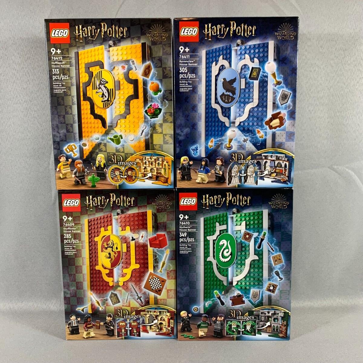 Lego Harry Potter House Banner Set OF 4 Gryffindor Slythern Hufflepuff Ravenclaw