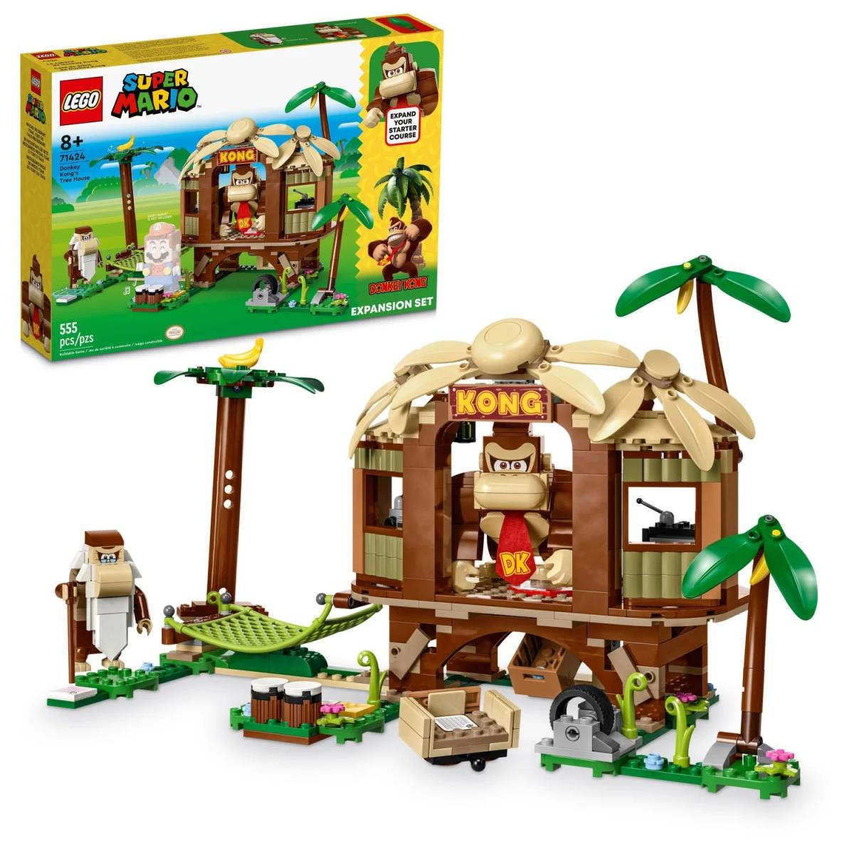 Lego Super Mario Donkey Kong S Tree House Expansion Set Buildable Game with 2 C