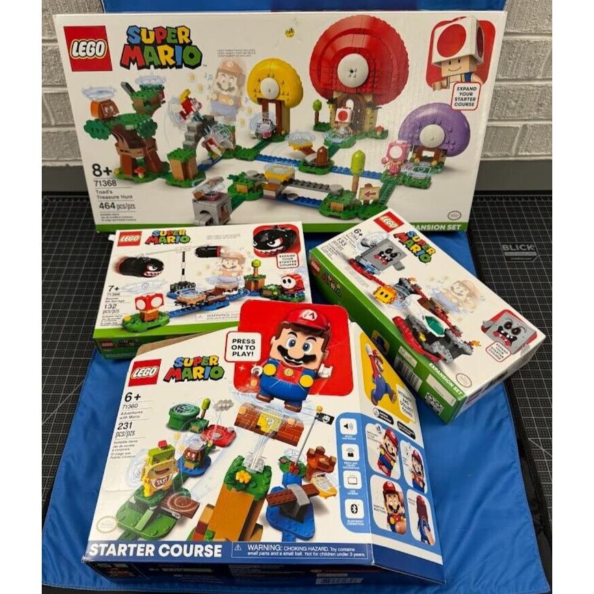 Lego Super Mario Lot 71360 Mario 71364 Whomp 71366 Boomer 71368 Toad Hunt