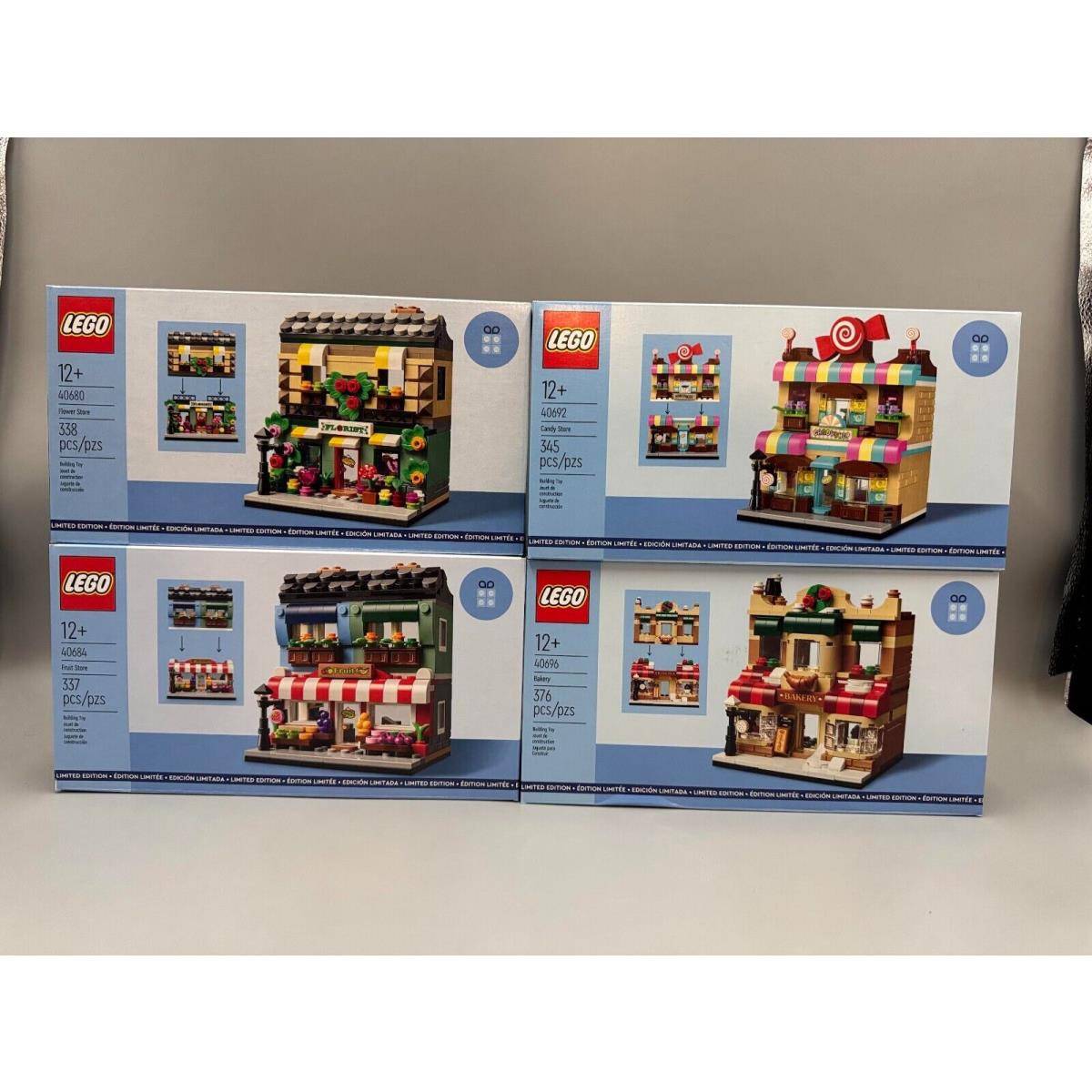 Lego 2024 Limited Edition Set of 4 Stores 40680 40684 40692 40696