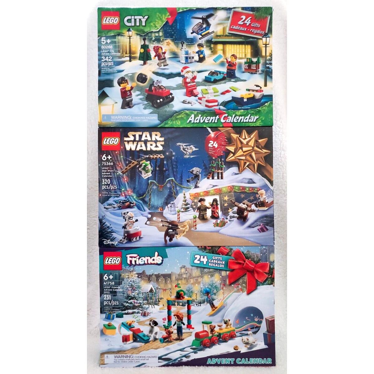 Lego City 60268 Star Wars 75366 Friends 41758 Advent Calendar