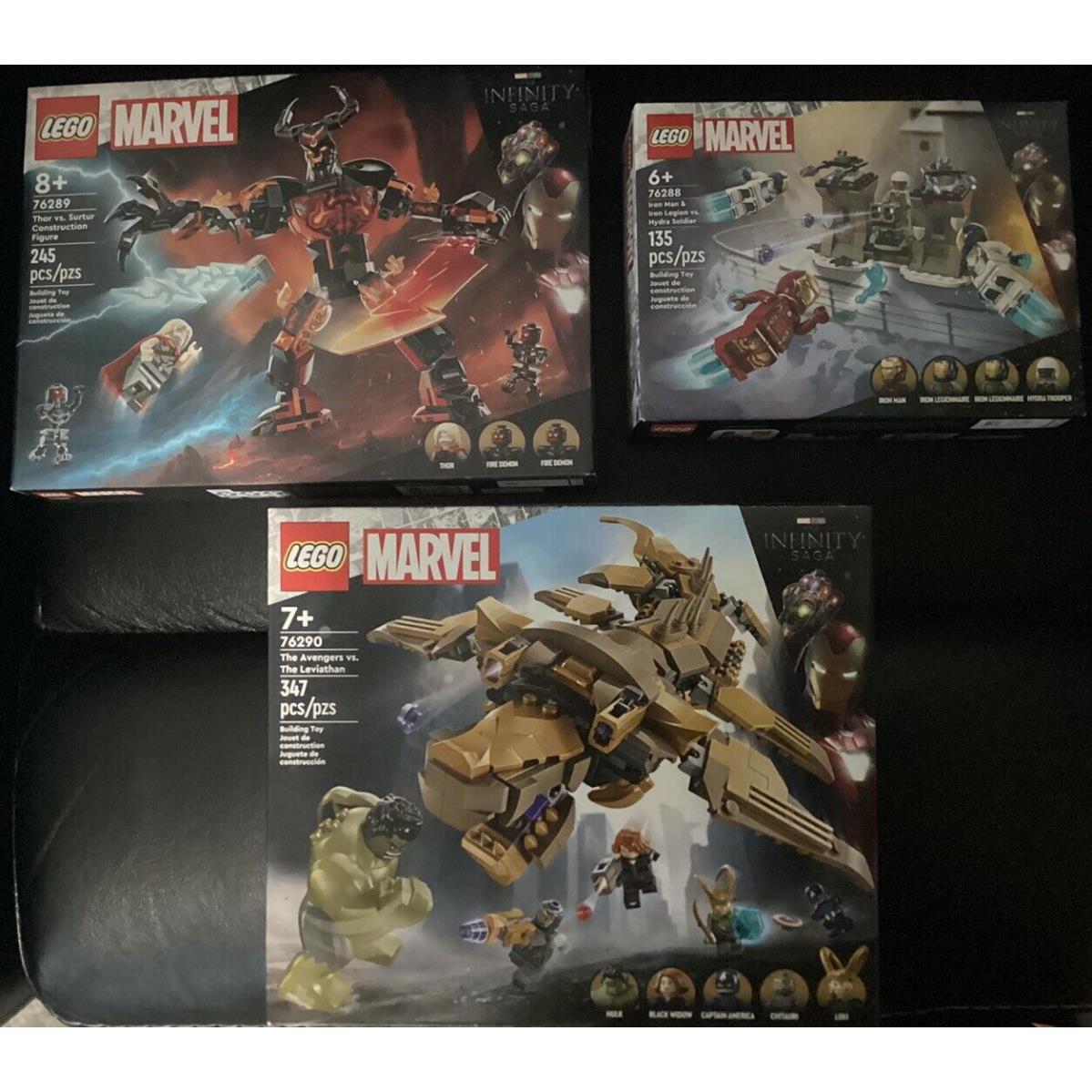 Legos: Marvel Infinity Saga 3pack Set s 76290 76289 76288