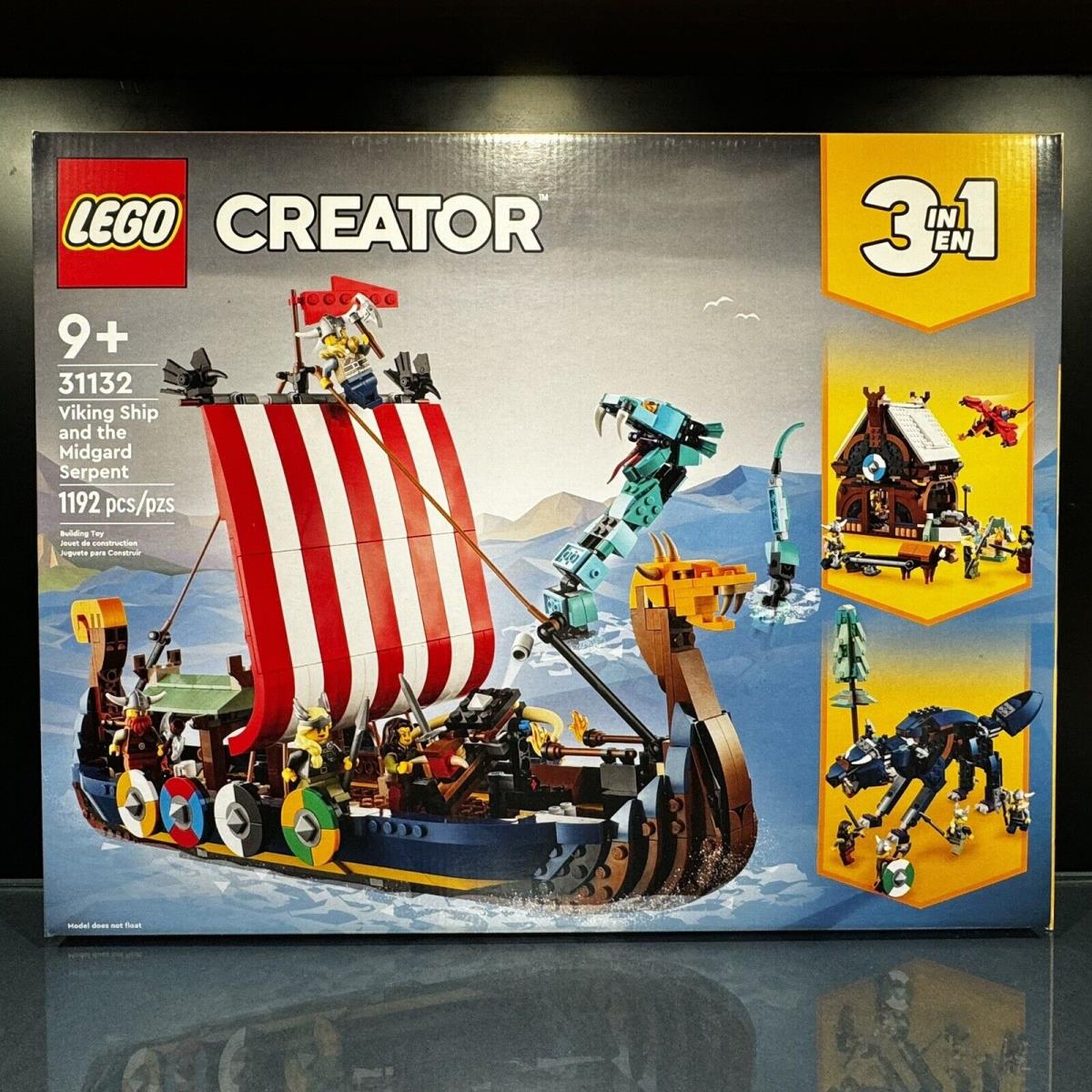 Lego 31132 Creator 3 IN 1 - Viking Ship and The Midgard Serpent