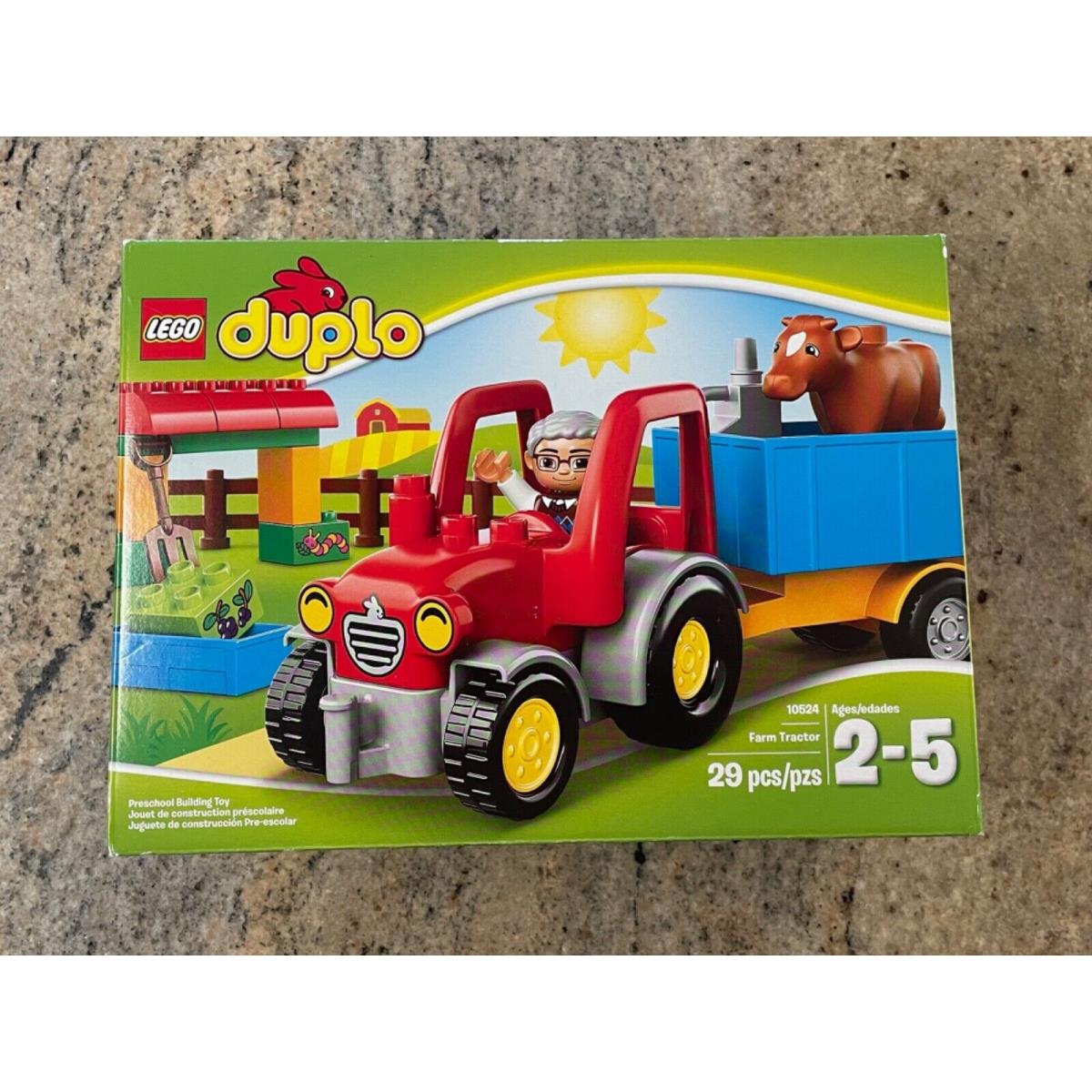 / 2014 Lego Duplo 29 Piece Set - Farm Tractor - 10524